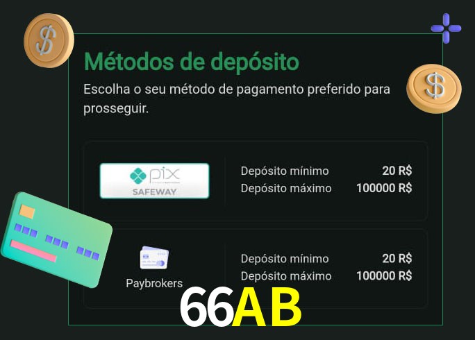 O cassino 66AB oferece uma grande variedade de métodos de pagamento